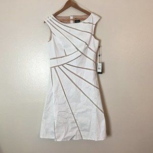 Adrianna Papell Directional Splicing Dress